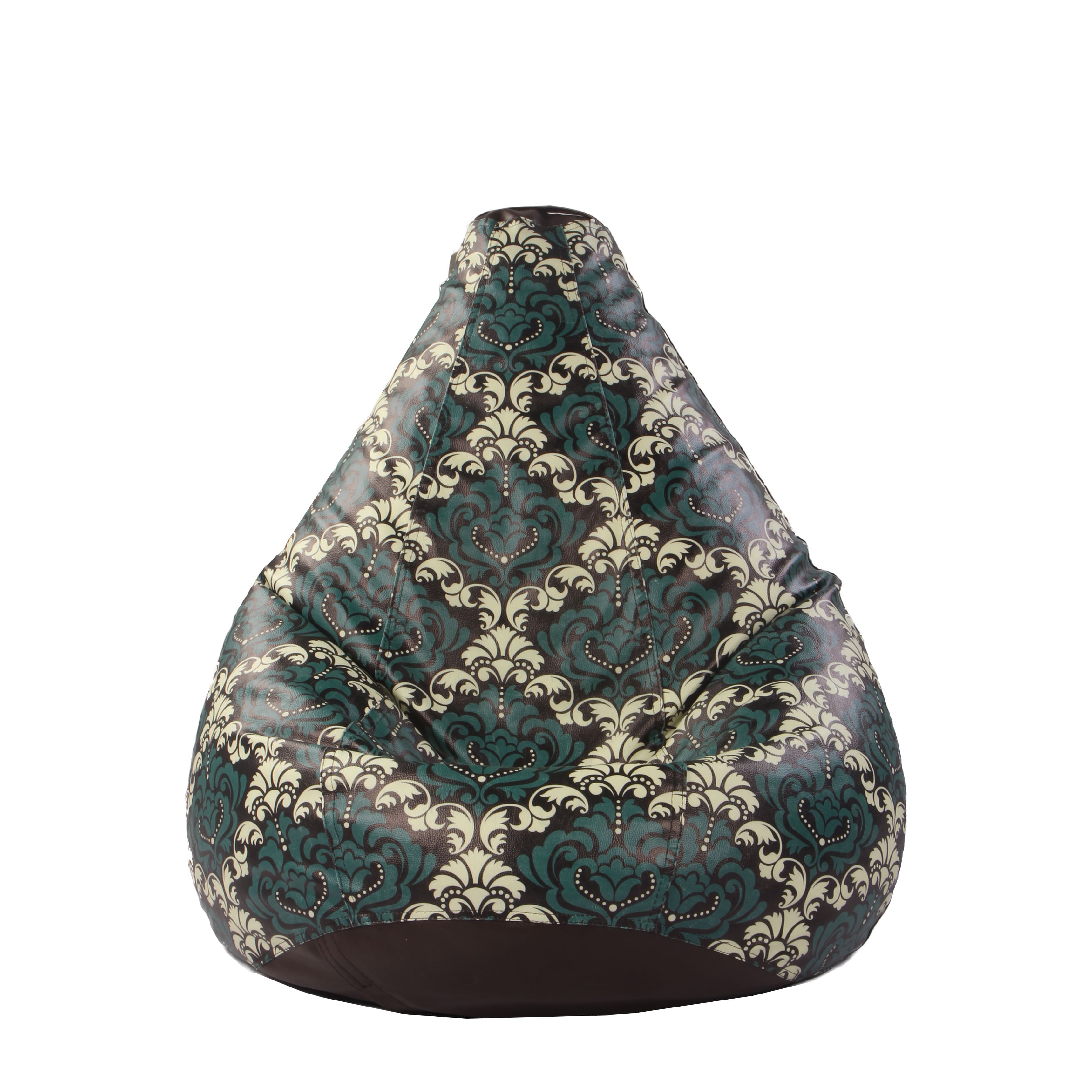 Orka Digital Printed Seamless Retro Floral XXXL Bean Bag Filled With Beans